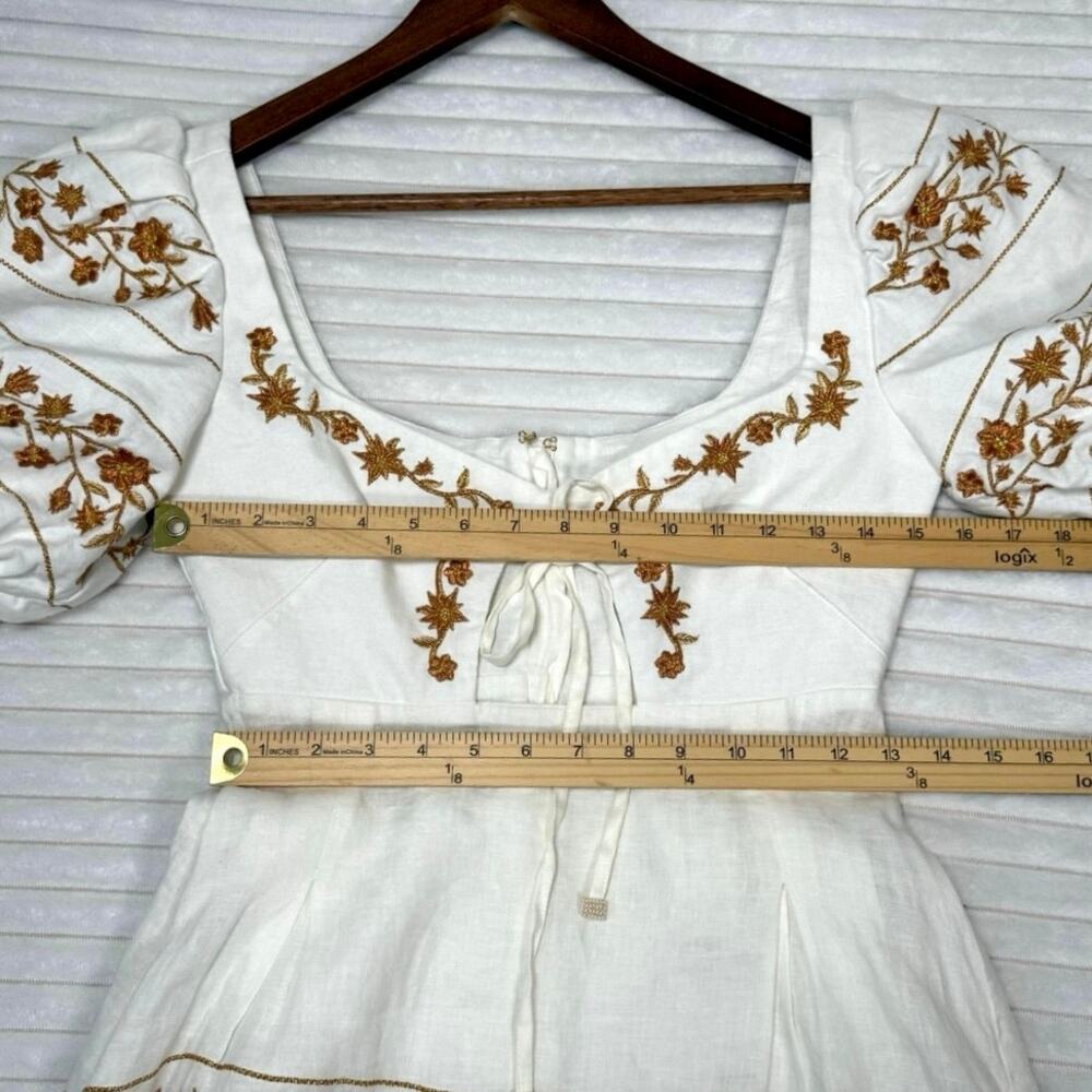 Agua by Agua Bendita Small Linen Maxi Dress Embroidered NWT- See Notes - Picture 15 of 16
